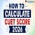 How to calculate CUET Score 2026